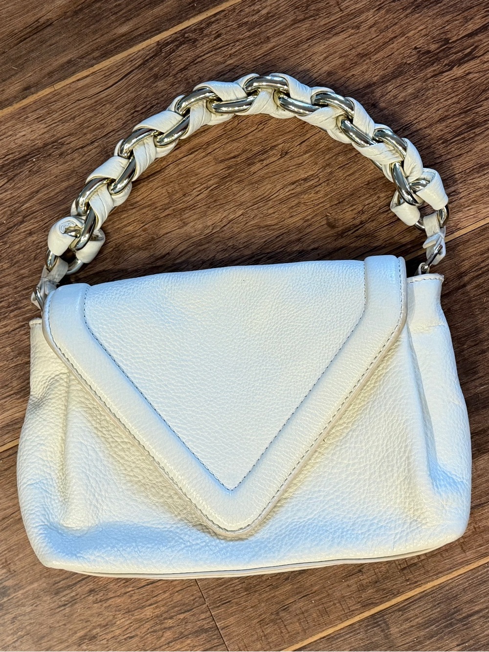 Vince Camuto Lyona crossbody bag in creamy white leather